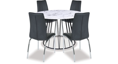 Rabi Dining Table & Asama Chairs x 4  